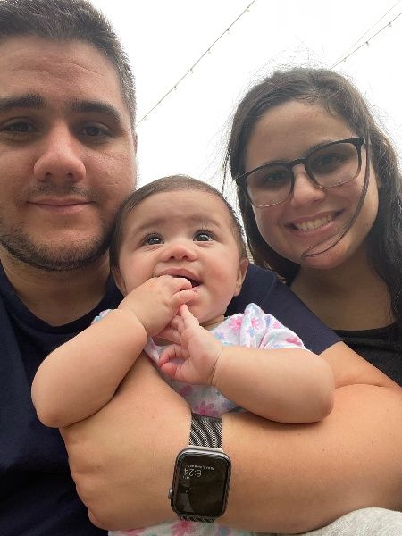 Rafael Cecilio con la sua famiglia